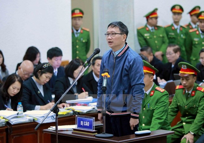 Bị cáo Trịnh Xuân Thanh trả lời các câu hỏi của Hội đồng xét xử  