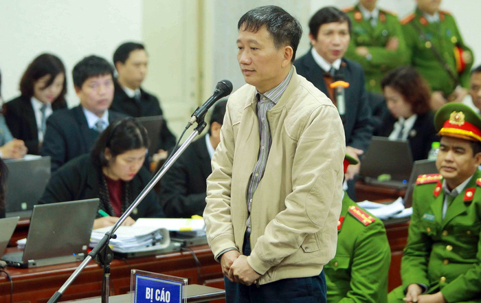 Bị cáo Trịnh Xuân Thanh tại phiên tòa