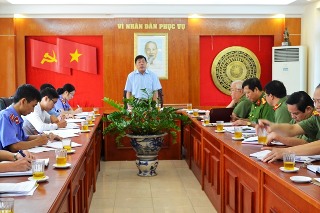 Đoàn kiểm tra của Tỉnh ủy làm việc với Đảng ủy Công an tỉnh năm 2017
