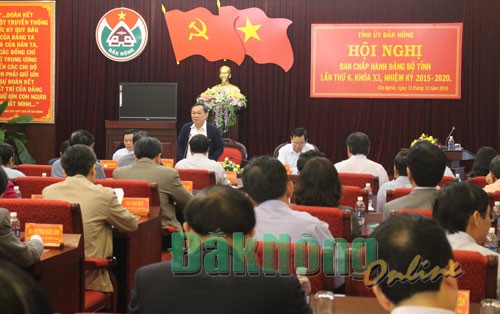 Một Hội nghị của Ban Chấp hành Đảng bộ tỉnh Đắk Nông