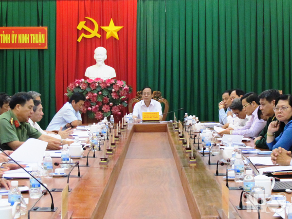 Hội nghị Ban Thường vụ Tỉnh ủy Ninh Thuận đánh giá tình hình Tết Nguyên đán Mậu Tuất 2018
