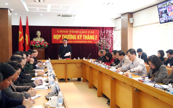 Cuộc họp thường kỳ tháng 2 của UBND tỉnh Lào Cai