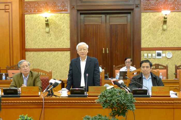 Tổng Bí thư Nguyễn Phú Trọng kết luận cuộc họp