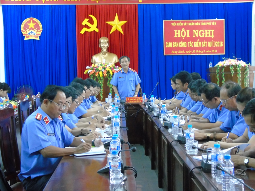 Quang cảnh Hội nghị giao ban công tác kiểm sát tỉnh Phú Yên Quý I-2018