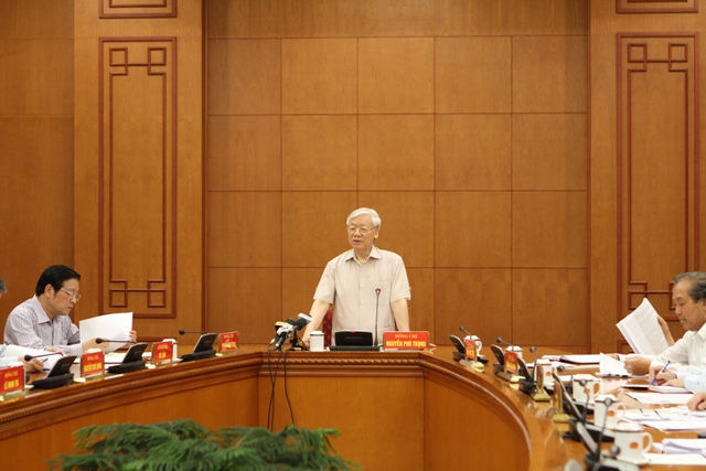 Tổng Bí thư Nguyễn Phú Trọng, Trưởng Ban Chỉ đạo Trung ương về phòng, chống tham nhũng phát biểu tại Cuộc họp