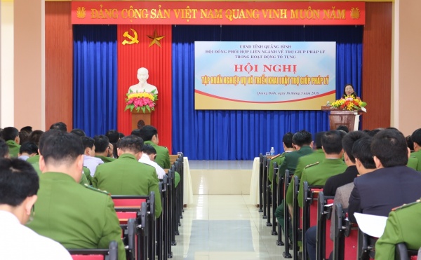Hội nghị tập huấn nghiệp vụ và triển khai Luật trợ giúp pháp lý tại Quảng Bình