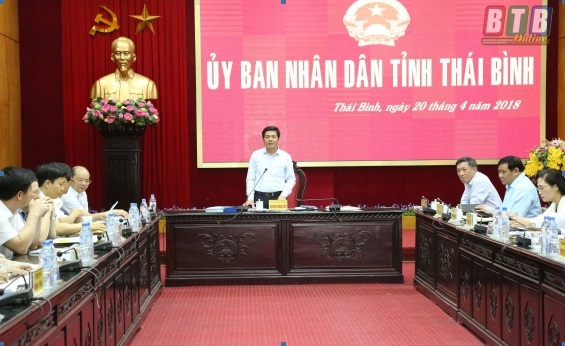 Một cuộc họp của Ủy ban nhân dân tỉnh Thái Bình