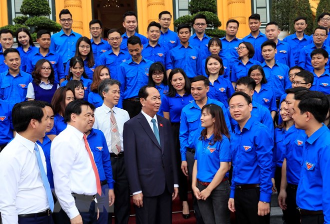 Chủ tịch nước Trần Đại Quang gặp mặt thanh niên tiên tiến làm theo lời Bác Khối các Cơ quan Trung ương