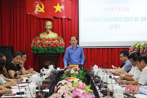 Một phiên họp thường kỳ Ban Thường vụ Thành ủy Hà Tĩnh, tỉnh Hà Tĩnh