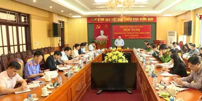 Hội nghị giao ban công tác nội chính quý I-2018 của Tỉnh ủy Thái Nguyên (tháng 3-2018)