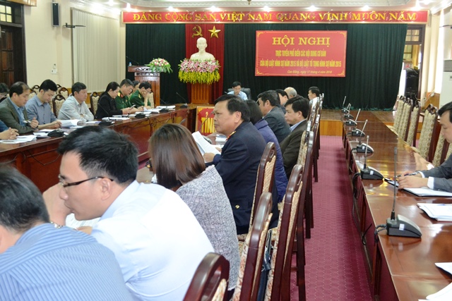 Thường trực Tỉnh ủy chủ trì một Hội nghị trực tuyến tại điểm cầu Cao Bằng, Hội nghị do Ban Nội chính Trung ương tổ chức