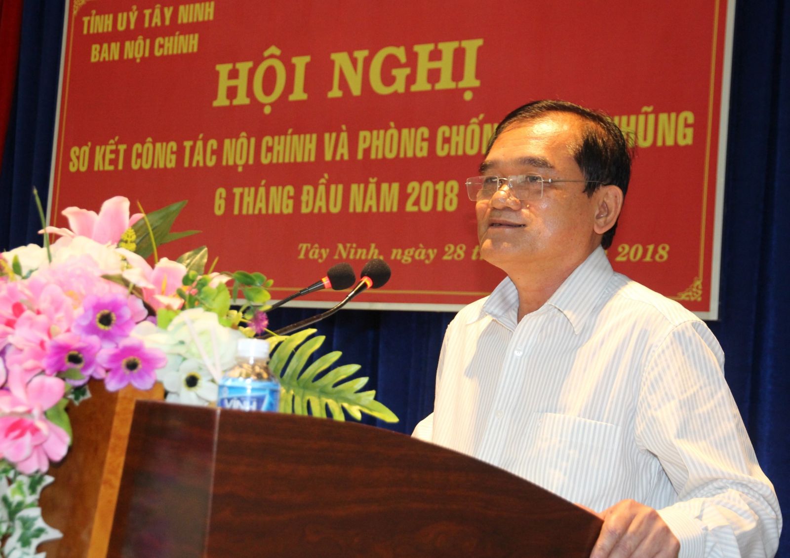 Đồng chí Nguyễn Minh Tân, Phó Bí thư thường trực Tỉnh ủy Tây Ninh phát biểu chỉ đạo Hội nghị