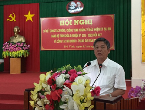 Đồng chí Ngô Chí Cường, Phó Bí thư Thường trực Tỉnh ủy phát biểu khai mạc Hội nghị