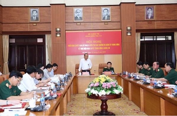 Đoàn kiểm tra của Bộ Chính trị công bố Kế hoạch kiểm tra đối với Ban Thường vụ Quân ủy Trung ương  
