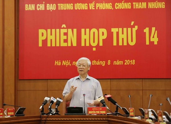 Đồng chí Tổng Bí thư Nguyễn Phú Trọng, Trưởng Ban Chỉ đạo Trung ương về phòng, chống tham nhũng kết luận Phiên họp