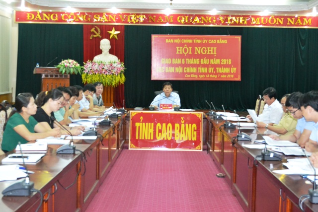 Ban Nội chính Tỉnh ủy Cao Bằng tham dự một Hội nghị giao ban trực tuyến do Ban Nội chính Trung ương tổ chức