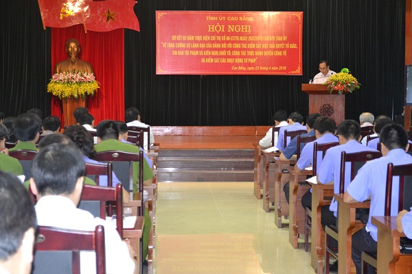 Một Hội nghị sơ kết chỉ thị của Tỉnh ủy Cao Bằng