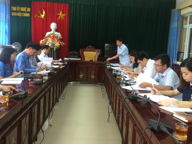 Một buổi làm việc của Ban Nội chính Tỉnh ủy Nghệ An với các cơ quan chức năng