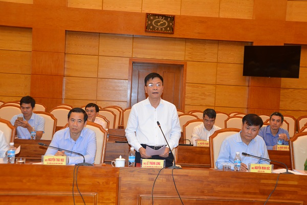 Đồng chí Lê Thành Long, Ủy viên Trung ương Đảng, Bộ trưởng Bộ Tư pháp, Ủy viên Ban Chỉ đạo Cải cách tư pháp Trung ương, Trưởng Đoàn công tác phát biểu