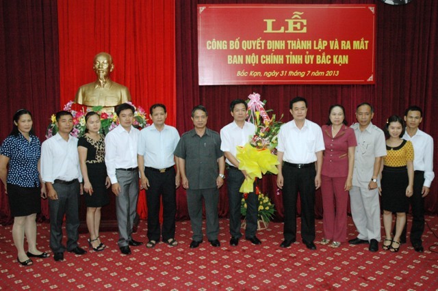 Lễ Công bố Quyết định thành lập Ban Nội chính Tỉnh ủy Bắc Kạn (tháng 7-2013)