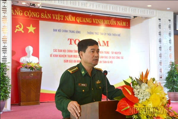 Đồng chí Đại tá Bùi Hồng Thanh, Phó Cục trưởng cục trinh sát, Bộ Tư lệnh Biên Phòng, Bộ Quốc phòng
