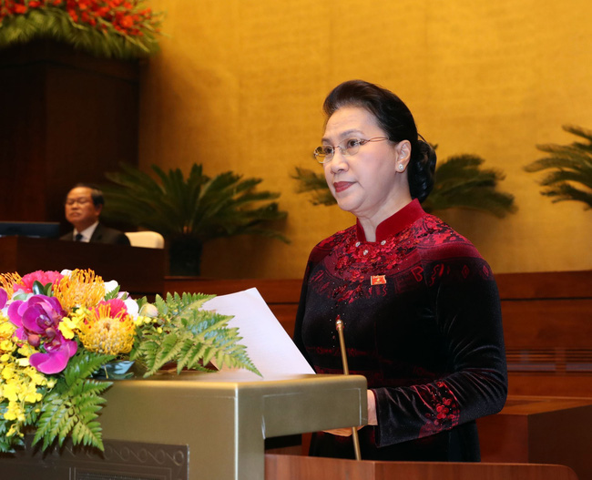 Chủ tịch Quốc hội Nguyễn Thị Kim Ngân phát biểu bế mạc Kỳ họp thứ sáu, Quốc hội khóa XIV