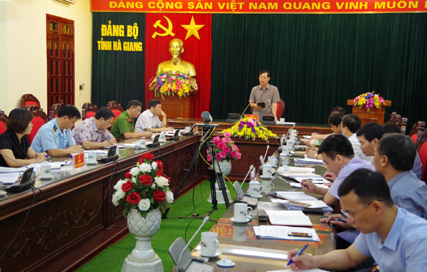 Một Hội nghị giao ban công tác nội chính và phòng, chống tham nhũng tỉnh Hà Giang