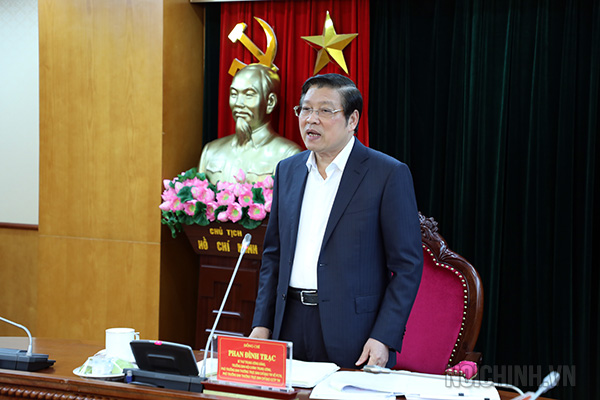 Đồng chí Phan Đình Trạc, Bí thư Trung ương Đảng, Trưởng Ban Nội chính Trung ương kết luận Hội nghị