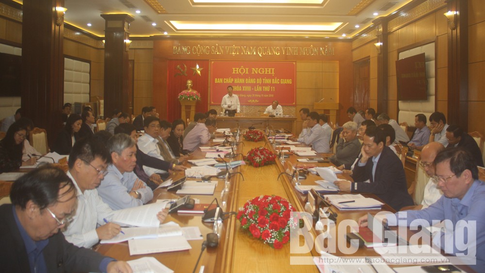 Hội nghị thường kỳ lần thứ 11 của Ban Chấp hành Đảng bộ tỉnh Bắc Giang khóa XVIII 