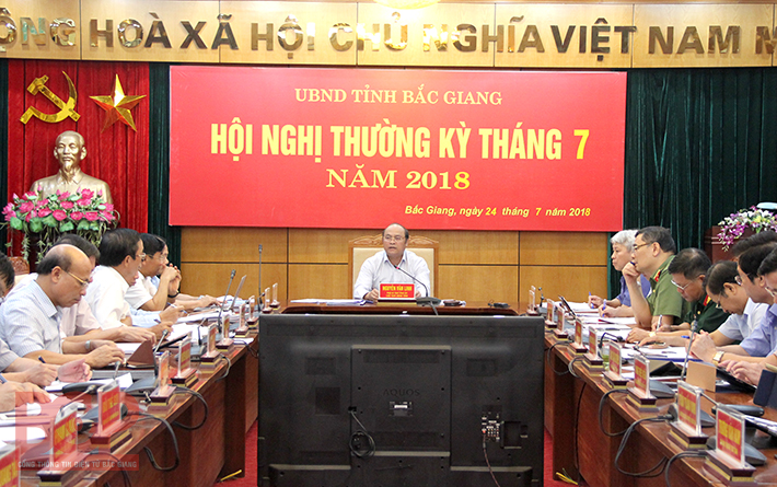 Một Hội nghị của Ủy ban nhân dân tỉnh Bắc Giang