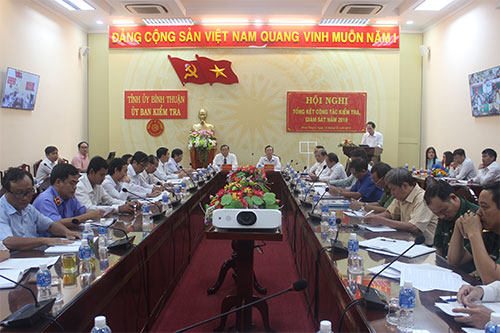 Hội nghị triển khai công tác kiểm tra, giám sát năm 2019 của Tỉnh ủy Bình Thuận