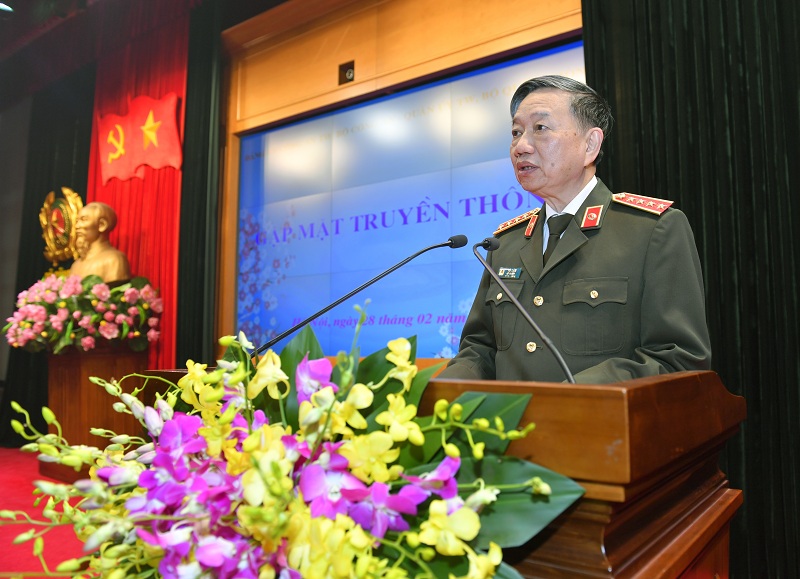 Đại tướng, GS.TS Tô Lâm, Ủy viên Bộ Chính trị, Bí thư Đảng ủy Công an Trung ương, Bộ trưởng Bộ Công an