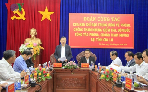 Đoàn công tác của Ban Chỉ đạo Trung ương về phòng, chống tham nhũng làm việc tại tỉnh Gia Lai