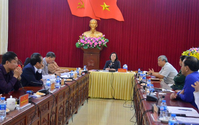 Bí thư Tỉnh ủy, Chủ tịch HĐND tỉnh Phạm Thị Thanh Trà chủ trì buổi làm việc
