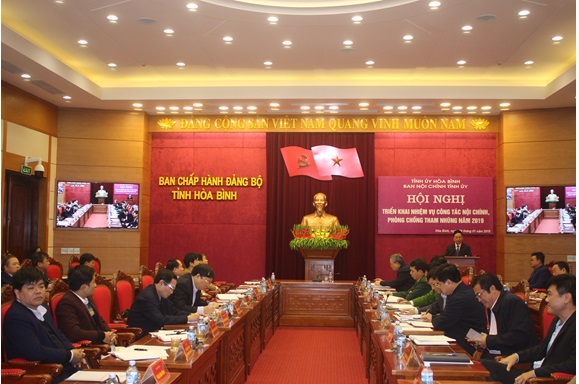 Ban Nội chính Tỉnh ủy Hòa Bình tổ chức hội nghị tổng kết công tác nội chính và phòng, chống tham nhũng năm 2018, triển khai nhiệm vụ công tác năm 2019