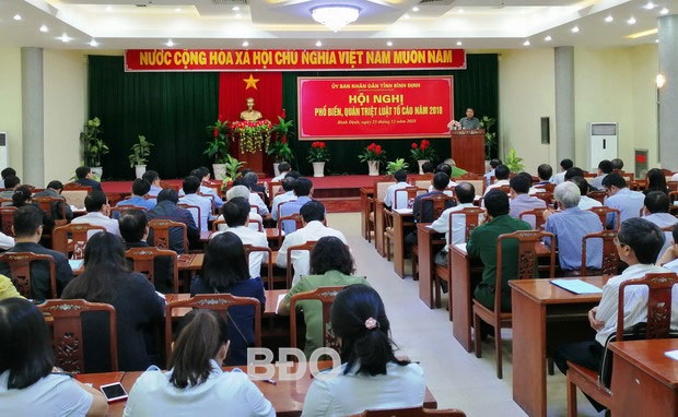 UBND tỉnh Bình Định tổ chức Hội nghị phổ biến, quán triệt Luật tố cáo năm 2018