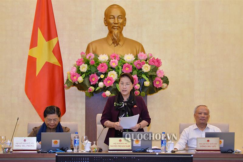 Chủ tịch Quốc hội Nguyễn Thị Kim Ngân, Ủy ban Thường vụ Quốc hội phát biểu kết luận