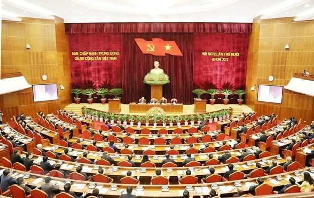 Quang cảnh khai mạc Hội nghị lần thứ mười Ban Chấp hành Trung ương Đảng khóa XII