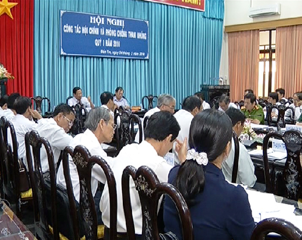 Một Hội nghị công tác nội chính và PCTN tỉnh Bến Tre