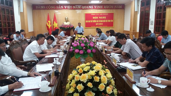 Một Hội nghị giao ban Thủ trưởng các cơ quan khối nội chính tỉnh Hà Nam