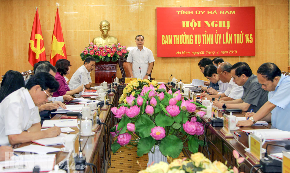 Hội nghị Ban Thường vụ Tỉnh ủy Hà Nam