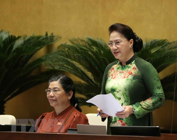 Chủ tịch Quốc hội Nguyễn Thị Kim Ngân phát biểu kết thúc nhóm vấn đề thứ hai
