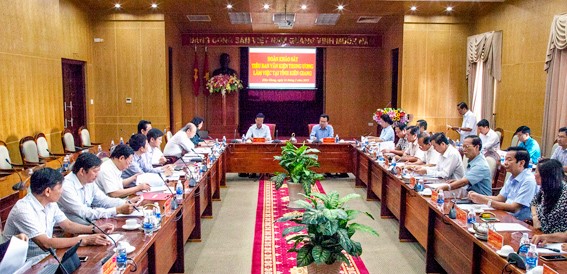 Đoàn công tác Tiểu ban Văn kiện Đại hội XIII của Đảng làm việc tại Kiên Giang