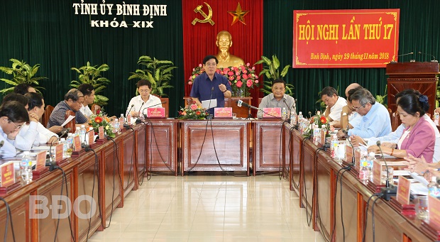 Một Hội nghị của Tỉnh ủy Bình Định