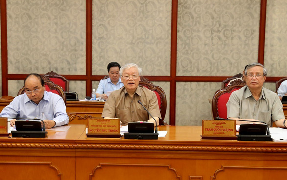 Đồng chí Tổng Bí thư, Chủ tịch nước Nguyễn Phú Trọng phát biểu tại cuộc họp