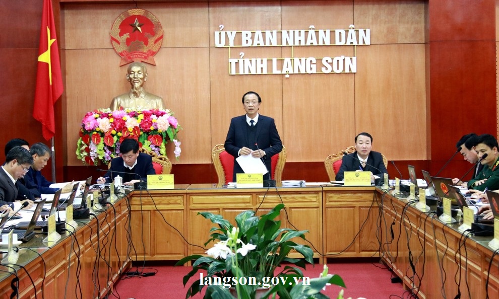 Một cuộc họp của UBND tỉnh Lạng Sơn