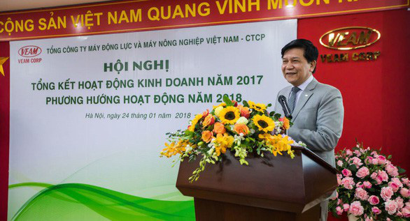 Ông Trần Ngọc Hà phát biểu tại một hội nghị đầu năm 2018