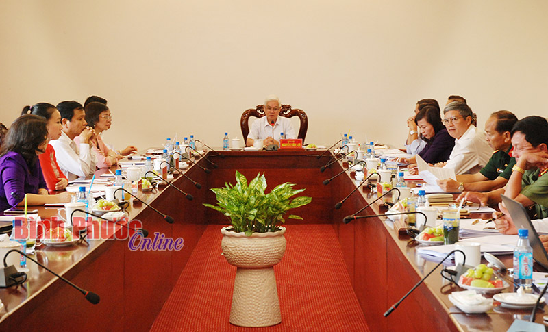 Một cuộc họp Ban Thường vụ Tỉnh ủy Bình Phước