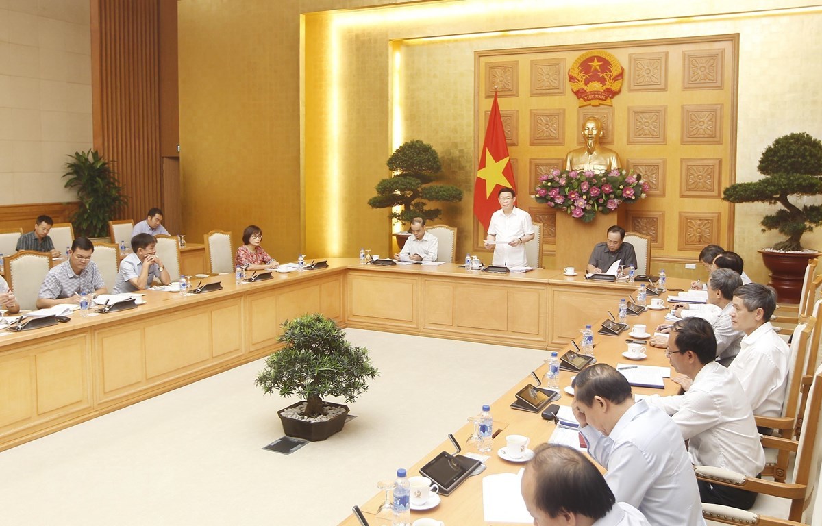  Một cuộc họp của Ban chỉ đạo phòng, chống rửa tiền do Phó Thủ tướng Vương Đình Huệ chủ trì
