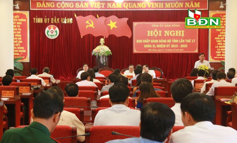 Đại diện Ban Nội chính Tỉnh ủy Đắk Nông tham dự Hội nghị Ban Chấp hành Đảng bộ tỉnh lần thứ 17 (khóa XI)
